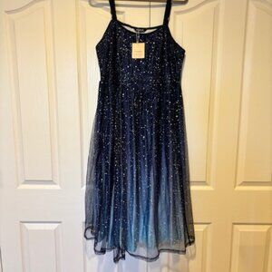 BloomChic Ombre Glitter Mesh Cami Midi Dress 14-16/1X